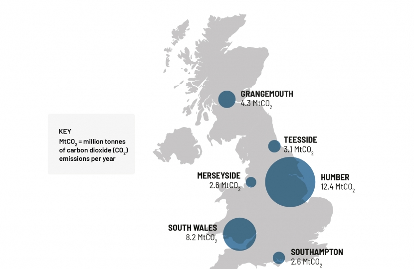 Map clusters by emissions