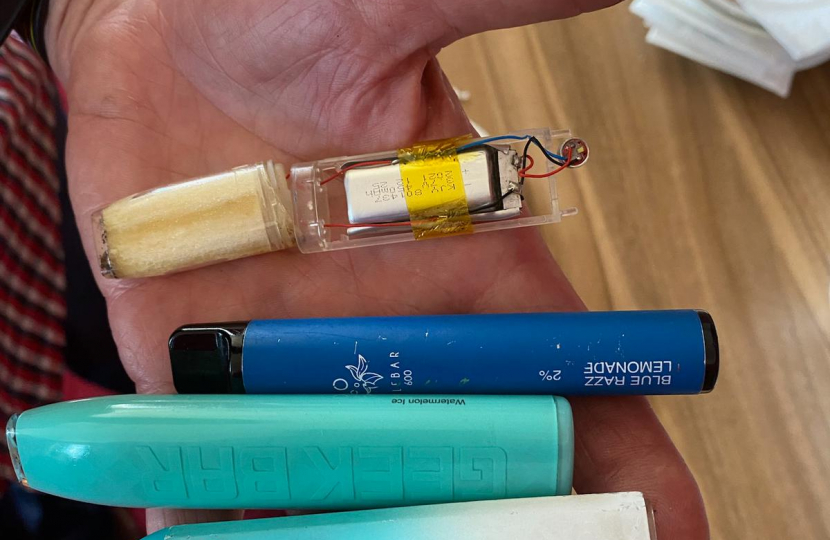 Vapes found on Cleethorpes Beach 