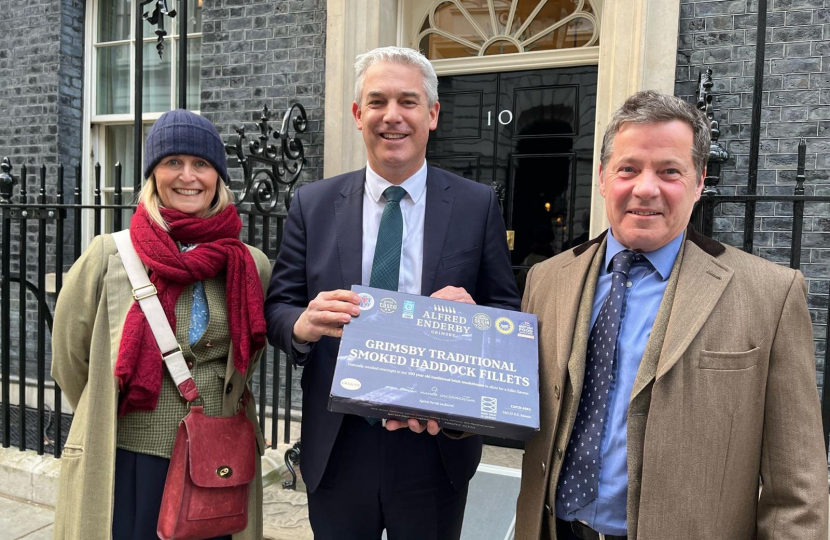 Toni and Patrick Salmon with Steve Barclay 