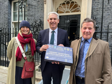 Toni and Patrick Salmon with Steve Barclay 